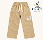 Beige Utility Pants for Kids – view 3