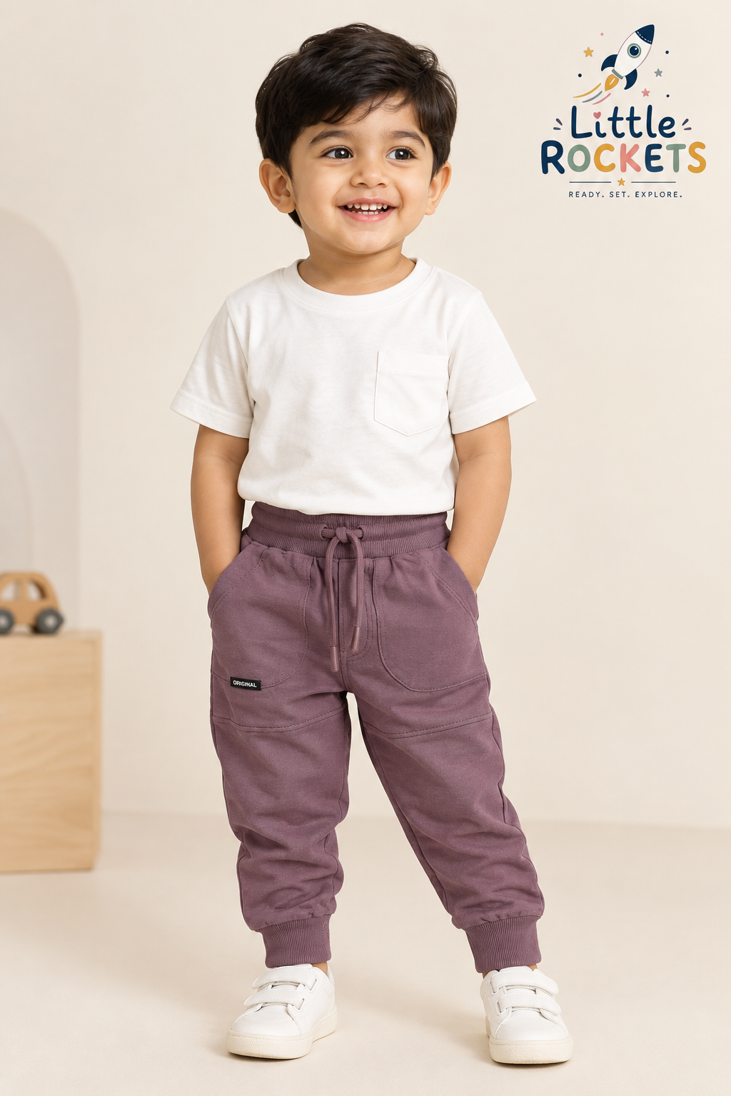 Dusty Mauve Joggers for Kids