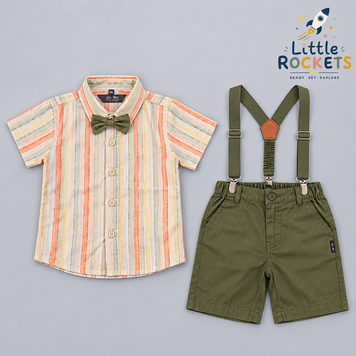 Olive Suspender Set for Boys – view 4