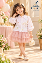 Blush Floral Shirt for Girls