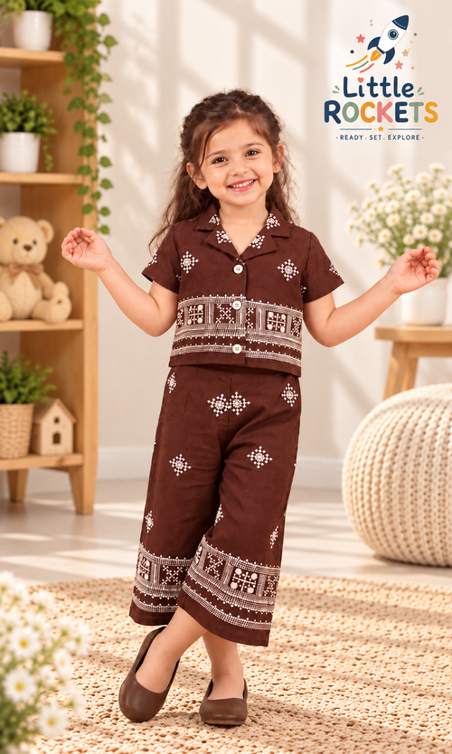 Chocolate Bloom Girls Co-ord Set