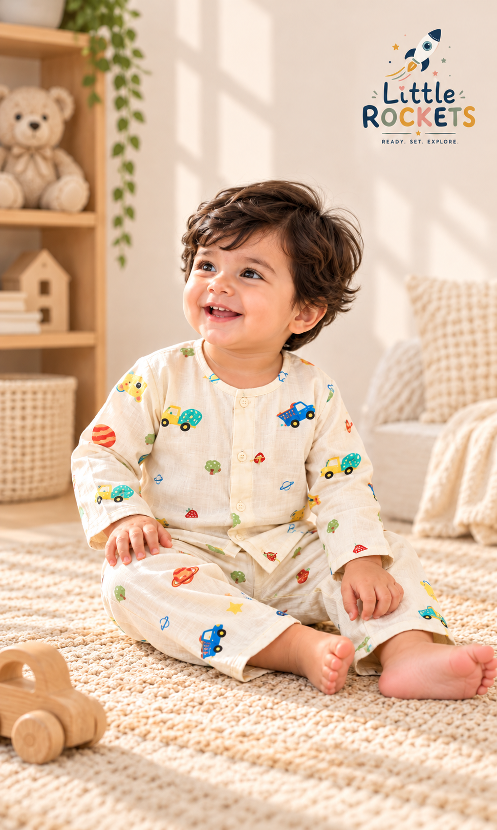 Trucks Print Co-ord Set for Kids