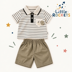 Striped Polo Co-ord Set for Boys – view 3