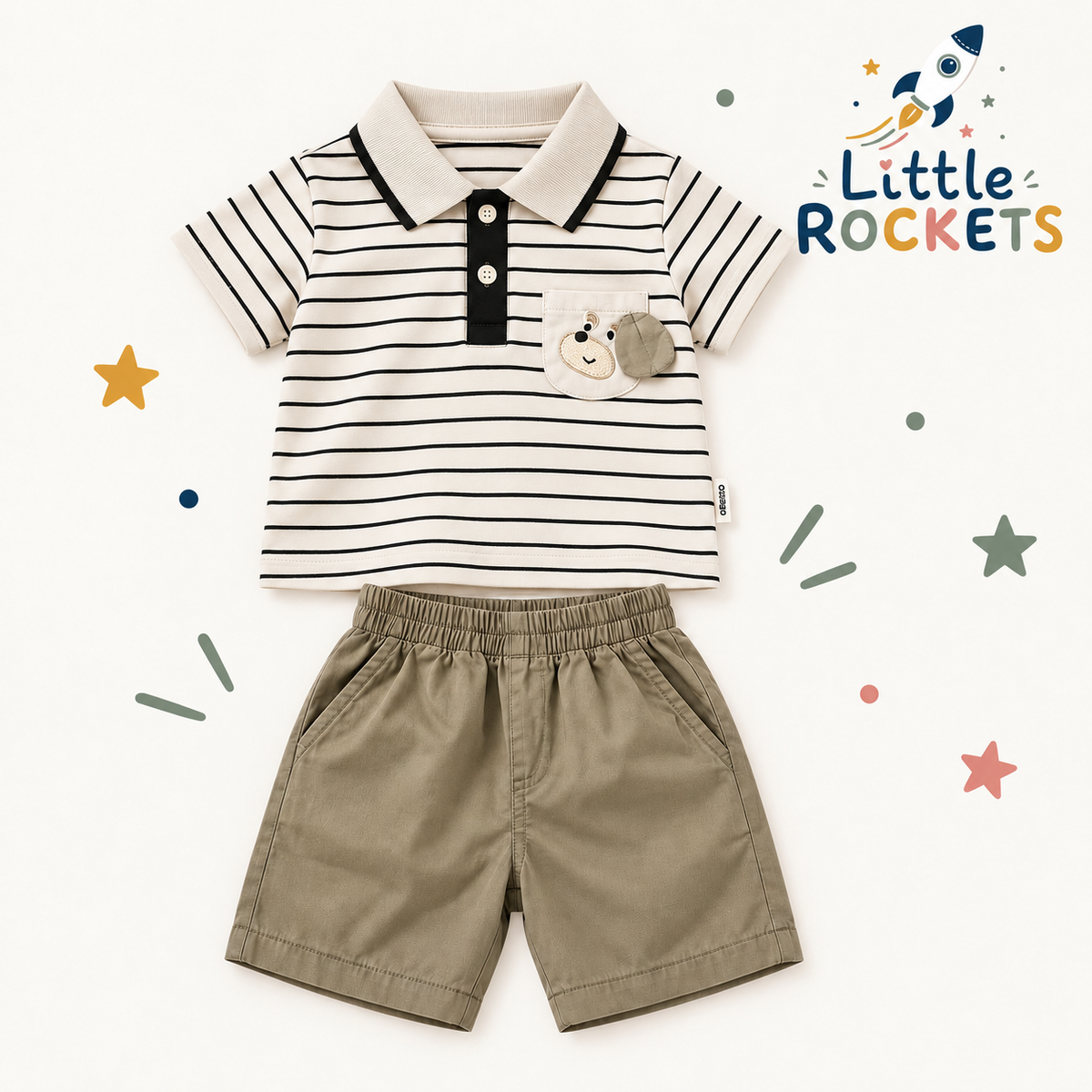 Striped Polo Co-ord Set for Boys – view 3