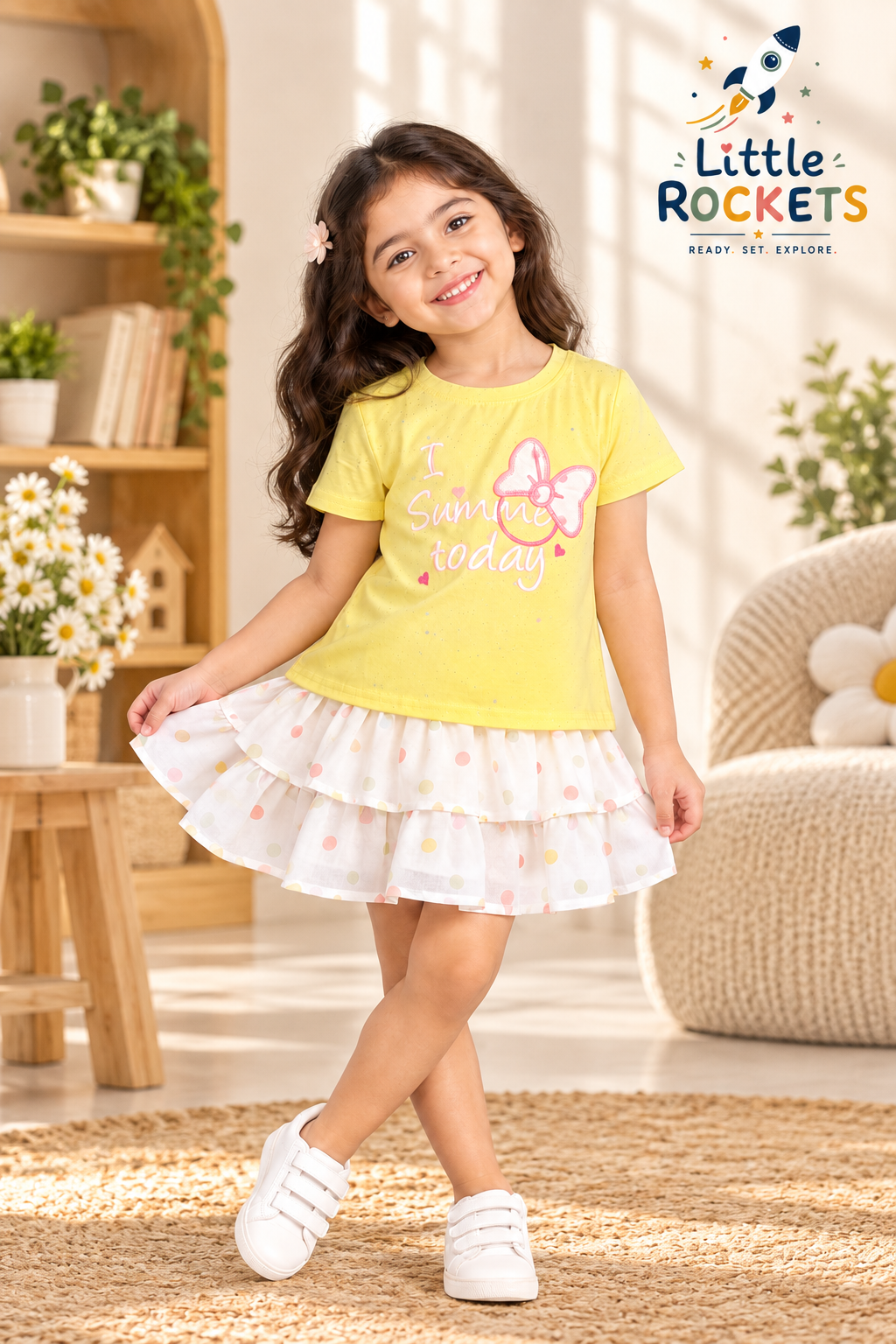 Yellow Shine Today Girls T-Shirt