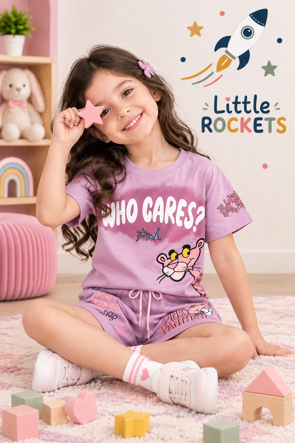 Pink Panther Who Cares Set for Girls