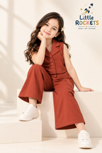 Rust Korean Co-ord Set for Girls