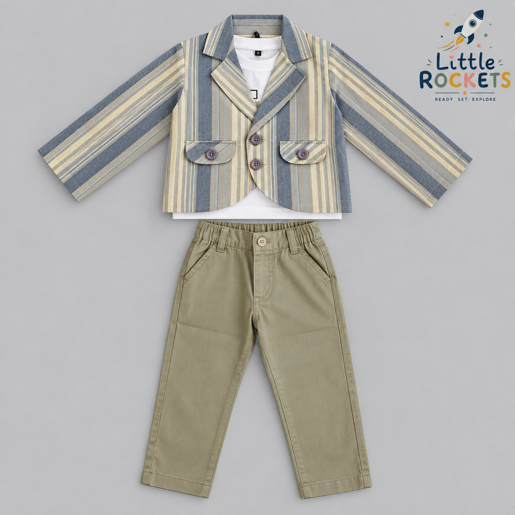 Blazer & Khaki Pants Set – view 4