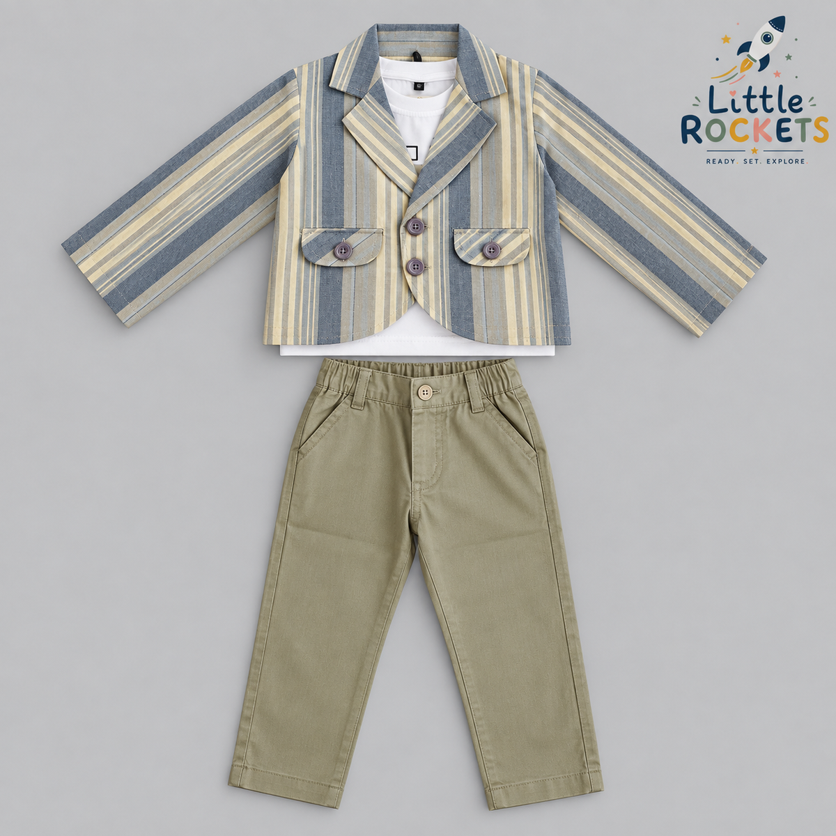 Blazer & Khaki Pants Set – view 4
