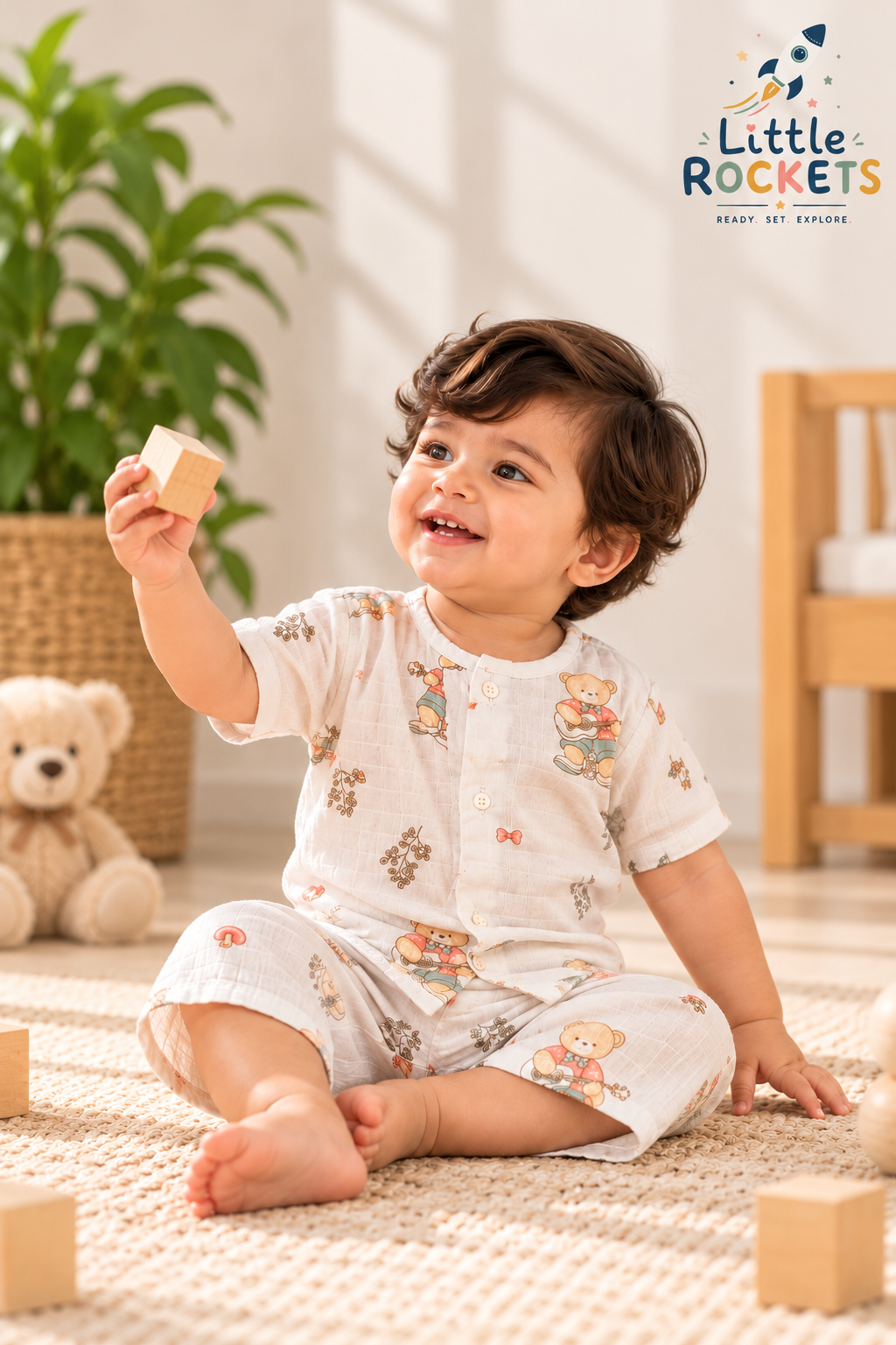 Ivory Teddy Baby Co-ord Set