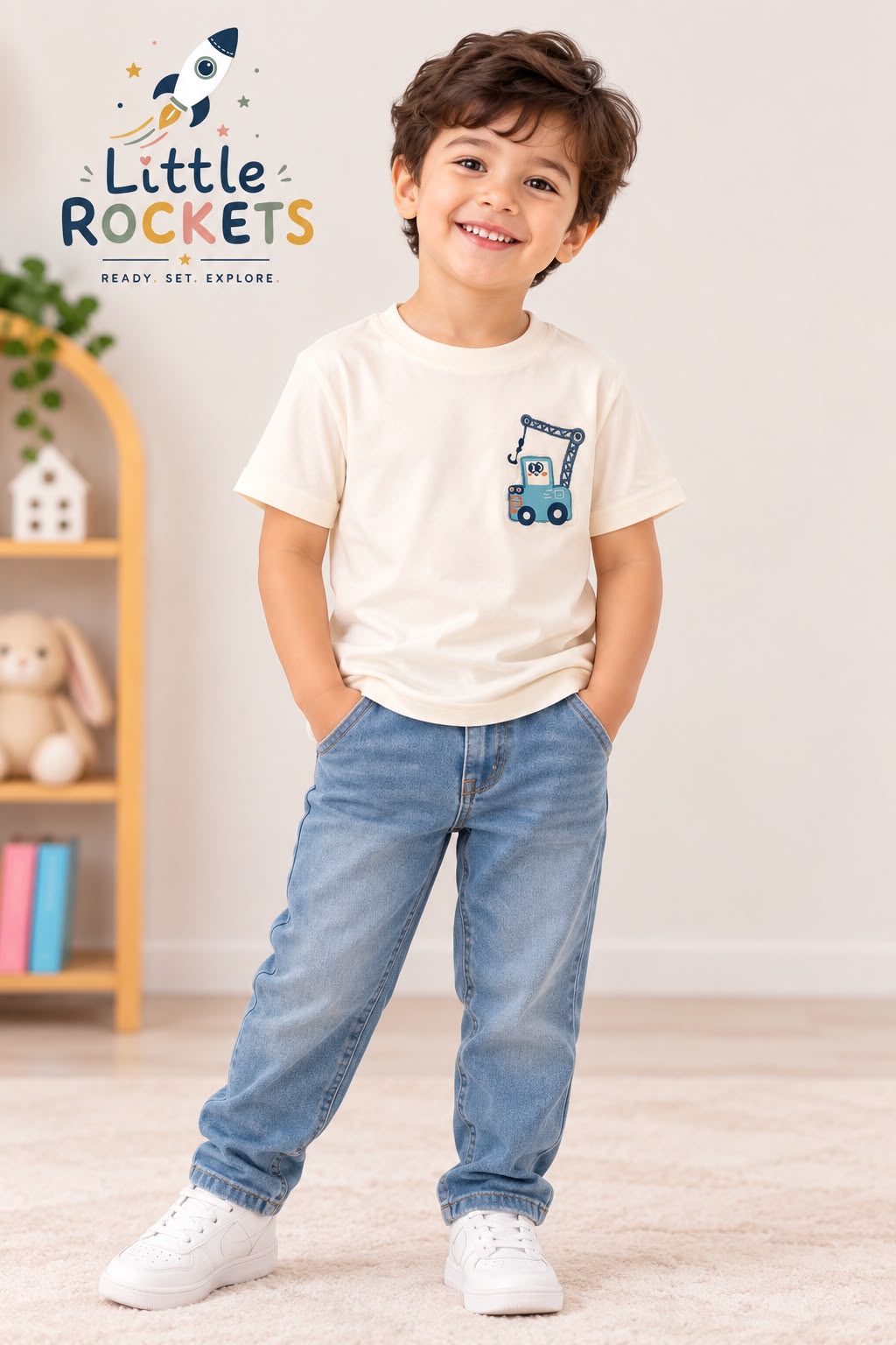 Crane Patch T-Shirt for Boys