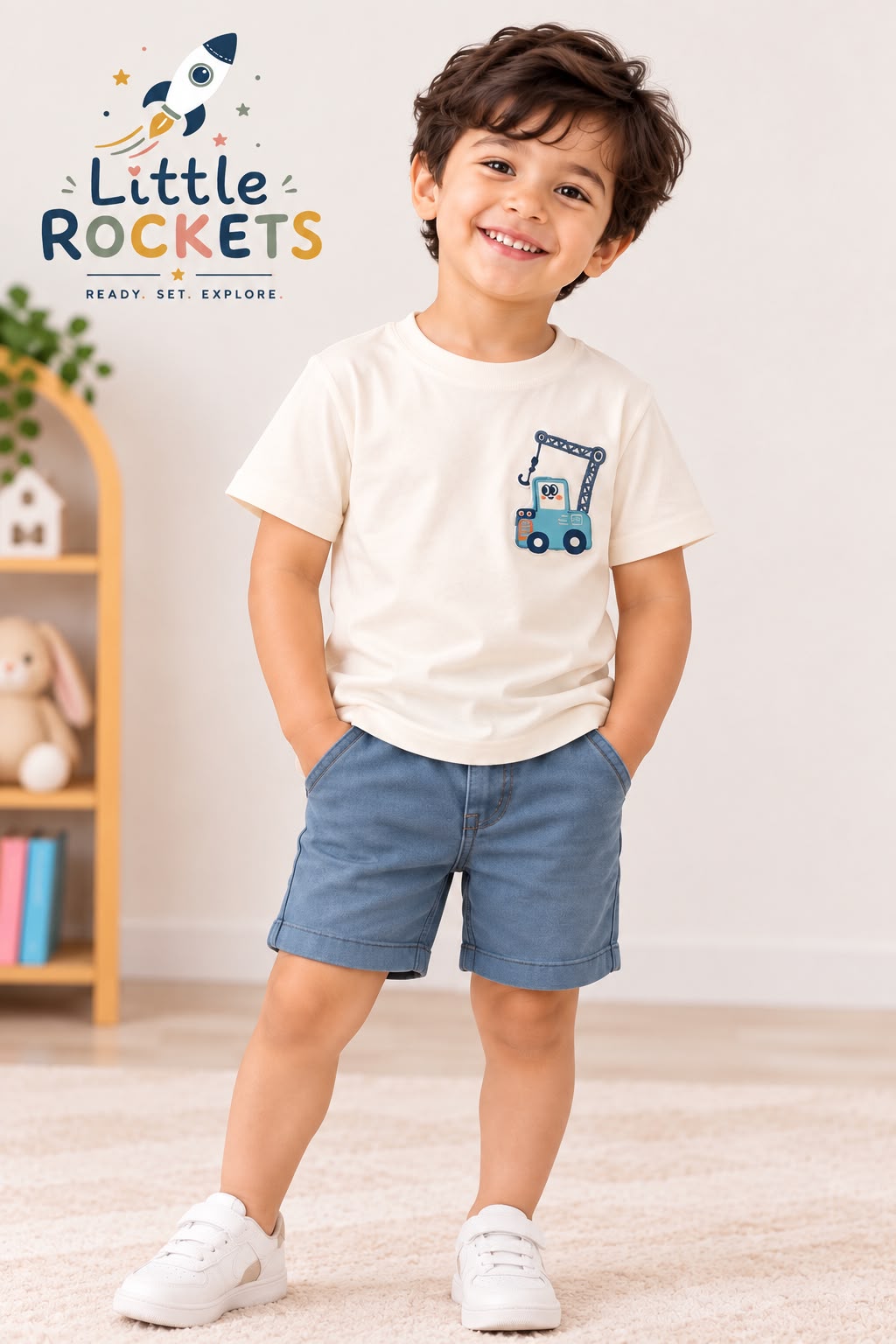 Crane Patch T-Shirt for Boys – view 2