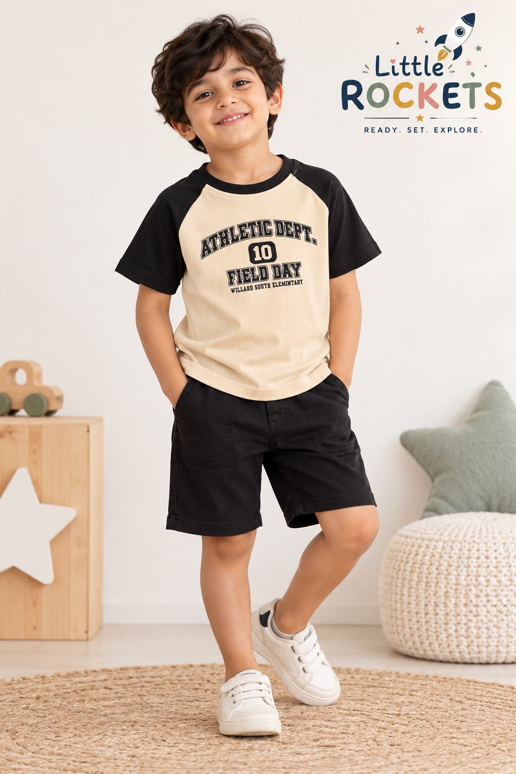 Raglan T-Shirt & Shorts for Kids – view 2