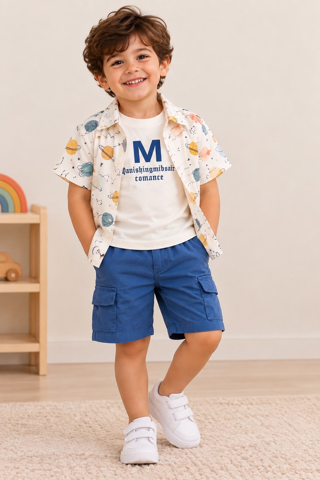 Space 3-Piece Shirt Set for Boys