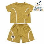 Olive Cargo Co-ord Set for Boys – view 3